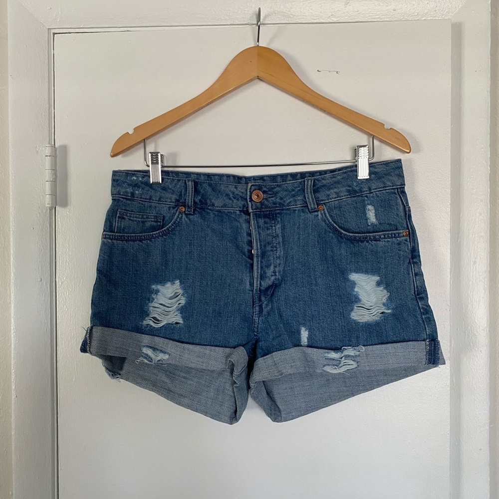 H&M Distressed Jean Shorts